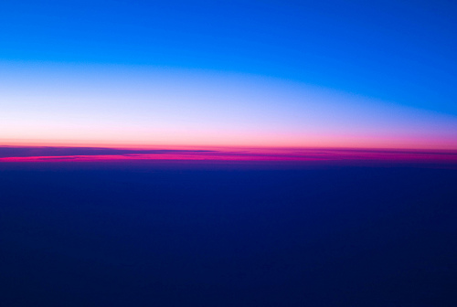フリー画像|自然風景|空の風景|朝日/朝焼け|青色/ブルー|