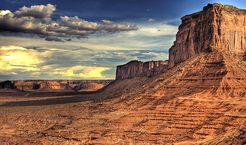 フリー画像|自然風景|岩山の風景|モニュメント・バレー|砂漠の風景|アメリカ風景|アリゾナ州|HDR画像|