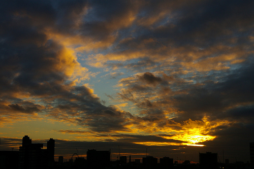  フリー画像| 自然風景| 空の風景| 雲の風景| 夕日/夕焼け/夕暮れ| 